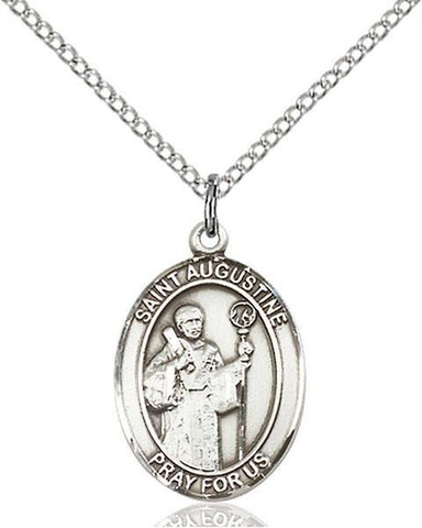 St. Augustine Sterling Silver Pendant - Gerken's Religious Supplies
