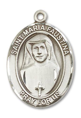 St. Maria Faustina Sterling Silver Medal