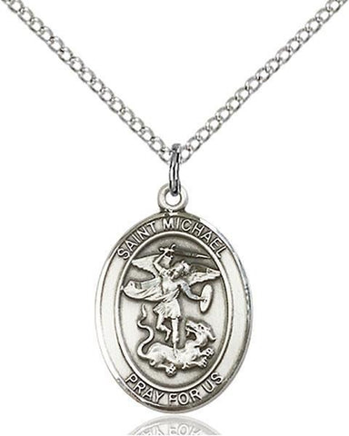 St. Michael the Archangel Sterling Silver Pendant - Gerken's Religious Supplies