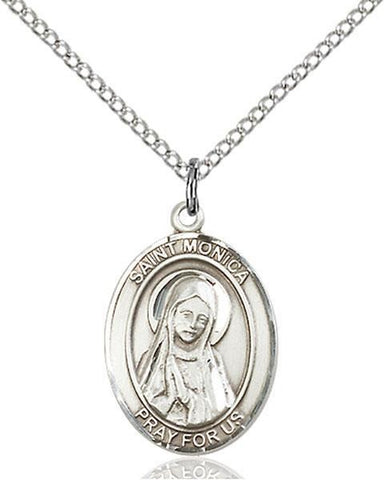St. Monica Sterling Silver Pendant - Gerken's Religious Supplies