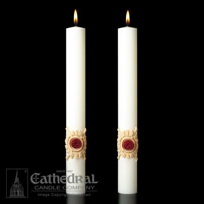 Holy Trinity Side Candles 1-1/2" X 12"
