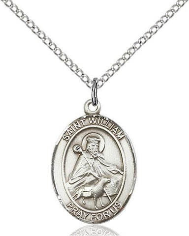 St. William of Rochester Sterling Silver Pendant - Gerken's Religious Supplies