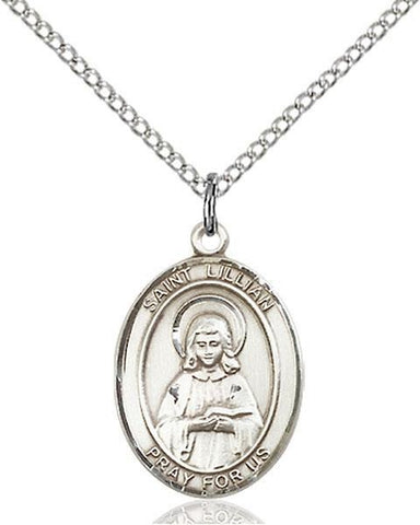 St. Lillian Sterling Silver Pendant - Gerken's Religious Supplies