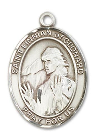 St. Finnian of Clonard Sterling Silver Medal - Gerken's Religious Supplies