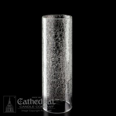 14 Day Crackle Cylinder Sanctuary Light Globe - Clear - Gerken's Religious Supplies