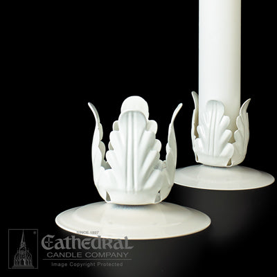 White Metal Candlestick Stand