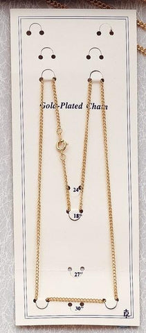 24" Gold Plated Chain with Spring Chain - Gerken's Religious Supplies