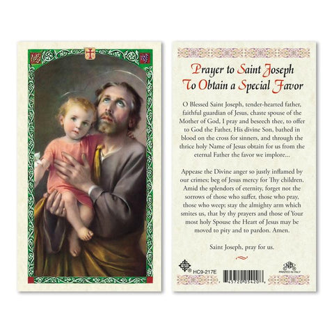 St. Joseph Laminated Holy Card - Gerken's Religious Supplies