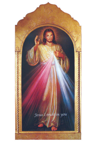 Divine Mercy Florentine Plaque 21 x 45" - Gerken's Religious Supplies