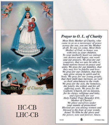 Our Lady of Charity Laminated Holy Card - Gerken's Religious Supplies