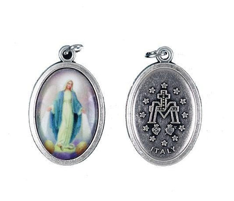 Our Lady Grace Oxidized Picture Medal - Gerken's Religious Supplies