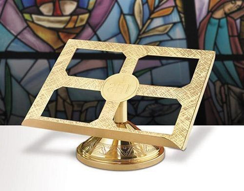 Cathedral Series Brass Bible/Missal Stand - Gerken's Religious Supplies