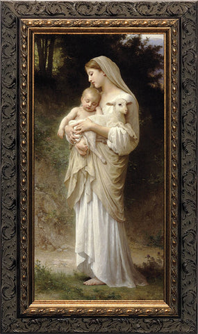L'Innocence - Ornate Dark Framed Art - 8" X 16" - Gerken's Religious Supplies