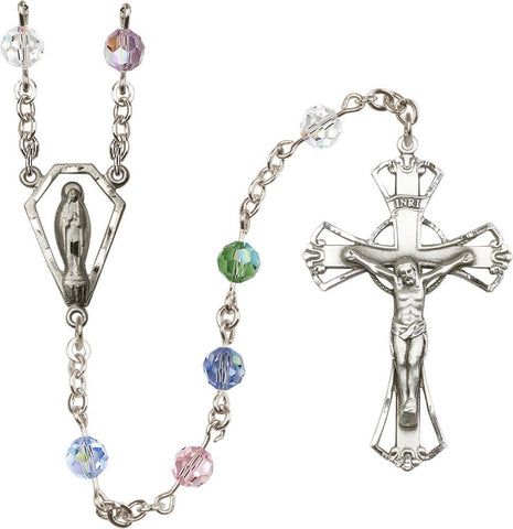 6mm Multi-Color Swarovski Rosary - Gerken's Religious Supplies