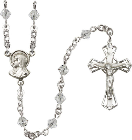 5mm Crystal Swarovski Rundell-Shaped Rosary - Gerken's Religious Supplies