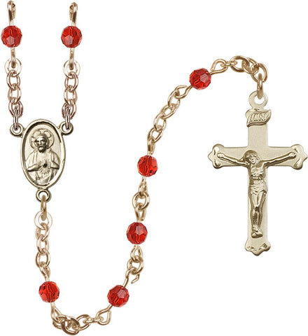 4mm Ruby Swarovski Rosary - Gerken's Religious Supplies