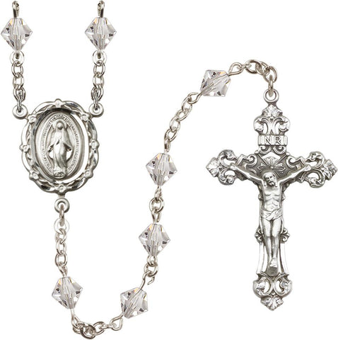 6mm Crystal Swarovski Rundell Rosary - Gerken's Religious Supplies