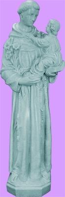 St Anthony Outdoor Statue with Granite Finish, 24" - Gerken's Religious Supplies