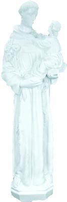 St Anthony Outdoor Statue with White Finish, 24" - Gerken's Religious Supplies