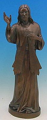 Divine Mercy Outdoor Statue with Bronze Finish, 24" - Gerken's Religious Supplies