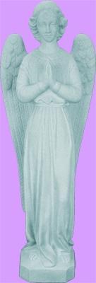 Standing Angel Outdoor Statue with Granite Finish, 24" - Gerken's Religious Supplies