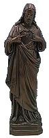Sacred Heart of Jesus Outdoor Statue with Bronze Finish, 24" - Gerken's Religious Supplies