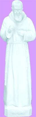 Padre Pio Outdoor Statue with White Finish, 24" - Gerken's Religious Supplies