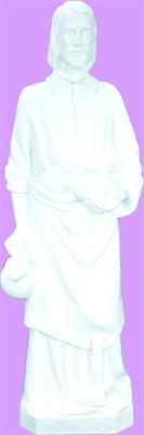 St Joseph the Worker Outdoor Statue with White Finish, 24" - Gerken's Religious Supplies