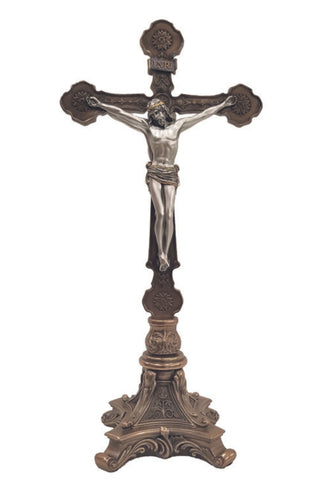 Double Sided and Two Tone Crucifix 12.5" - Gerken's Religious Supplies