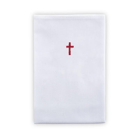 Red Cross Lavabo Towel - 100% Linen - Gerken's Religious Supplies