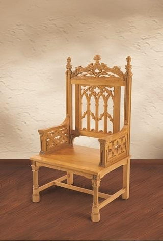 Canterbury Collection Celebrant Chair - Oak - Gerken's Religious Supplies