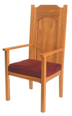 Abbey Collection Celebrant Chair - Oak - Gerken's Religious Supplies