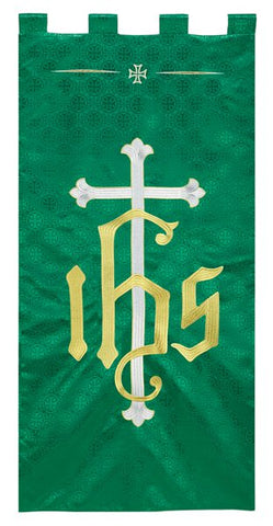 Maltese Jacquard Banner: Green - Gerken's Religious Supplies
