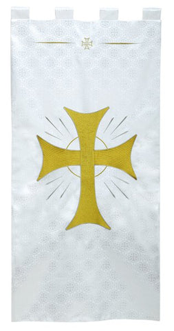 Maltese Jacquard Banner: White - Gerken's Religious Supplies