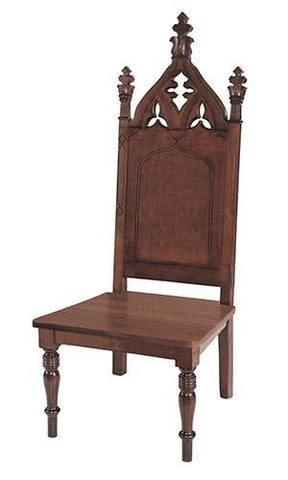 Cathedral Collection Side Chair - Walnut - Gerken's Religious Supplies