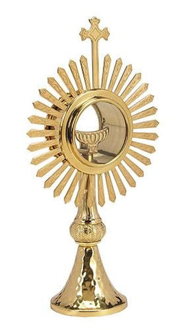 Budded Cross & Ray Monstrance with Luna - Gerken's Religious Supplies