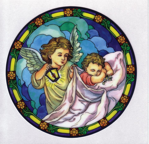 Angel with Baby Static Sticker - Gerken's Religious Supplies