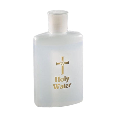 Plastic Holy Water Bottle with Cross - 4 oz. - Gerken's Religious Supplies