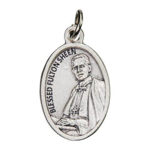 Blessed Fulton Sheen Pray for Us 1" Oxidized Medal - Gerken's Religious Supplies