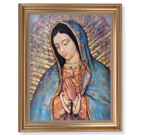 Our Lady of Guadalupe Gold Framed Art - Gerken's Religious Supplies