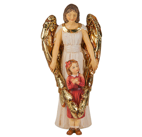 Guardian Angel with Girl Resin Statue - Gerken's Religious Supplies