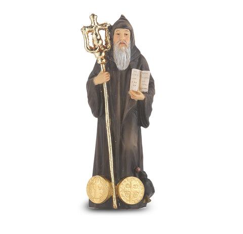 Saint Benedict the Abbott Resin Statue - Gerken's Religious Supplies