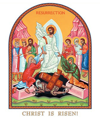 Christ Is Risen 5 Day Candle - Gerken's Religious Supplies