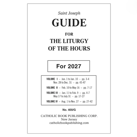 2027 Guide for Liturgy of the Hours - Standard Type - Gerken's Religious Supplies