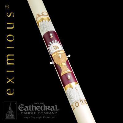 2" X 42" 12 Apostles Eximious Paschal Candle - Gerken's Religious Supplies