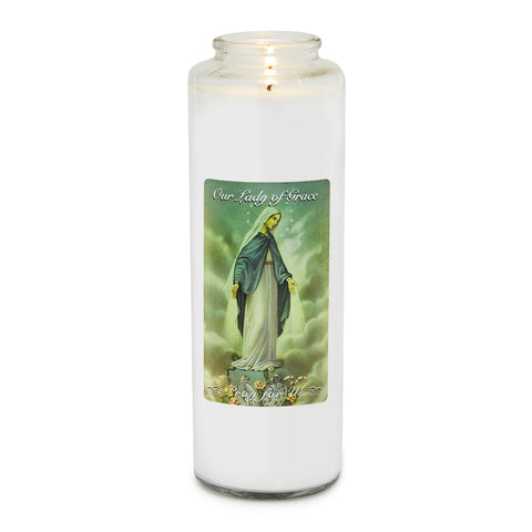 Our Lady of Grace 5 Day Candle - Gerken's Religious Supplies