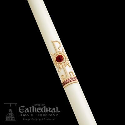 2" X 42" Holy Trinity Paschal Candle - Gerken's Religious Supplies