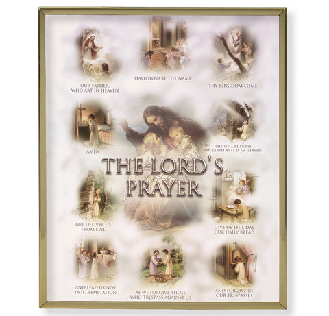 The Lord's Prayer Gold Framed Plaque Art - Gerken's Religious Supplies