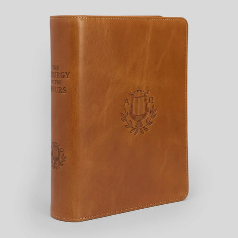 The Liturgy of the Hours, 2nd Edition - Premium Leather Cover (Zipper) - Brown - Gerken's Religious Supplies