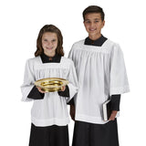 Altar Server Surplice - 3/4 Sleeve, Square Neck (SIZE 14-18) - Gerken's Religious Supplies